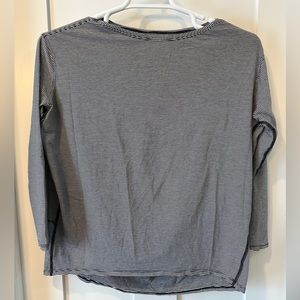 Lululemon Back in Action LS - black/white mini stripes